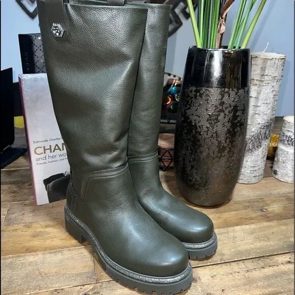 Rene Caovilla Moto Combat Boots - Picture 4 of 10